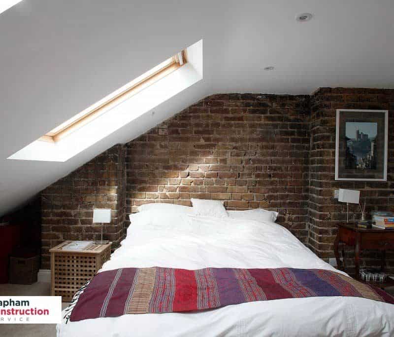 visible brick guest bedroom loft conversion