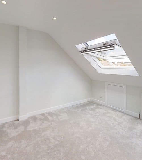completed loft conversion all white