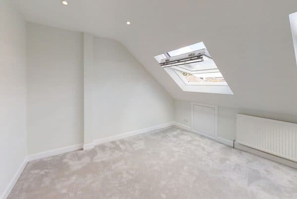 completed loft conversion all white