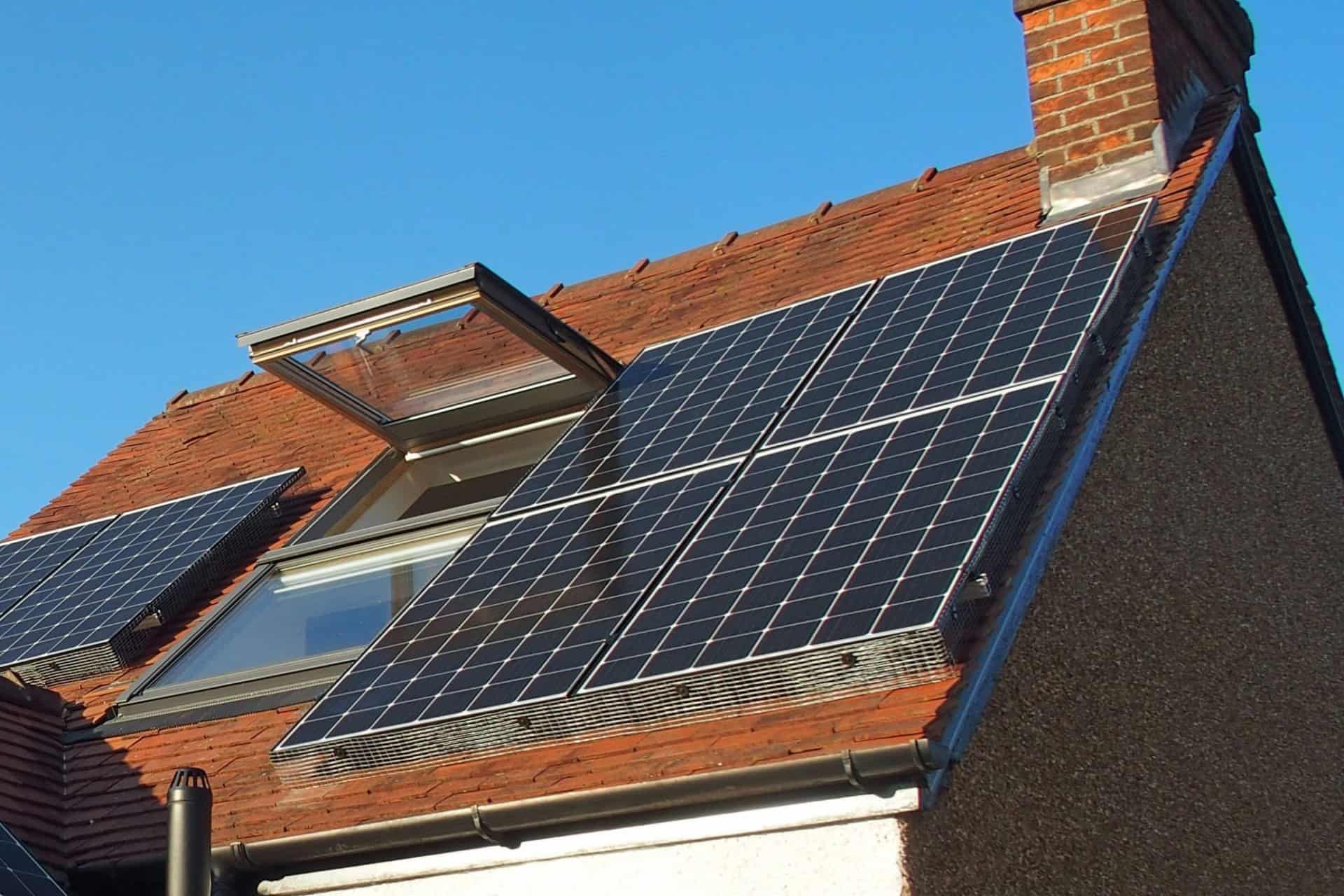 Photo inspiration: Exposed Brick Loft With Solar Panels Reference: Benefits Of Solar Panels On Loft Conversion Roof